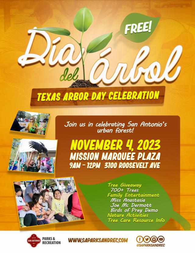 Dia del Arbol Texas Arbor Day Celebration Garden Style San Antonio