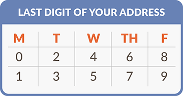 Watering Days Calendar graphic