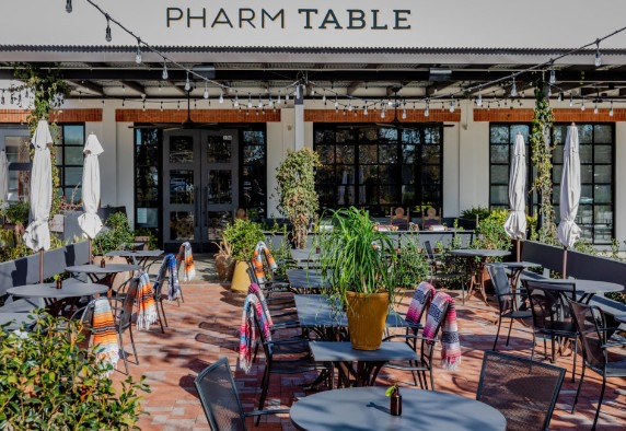 outdoor patio at Pharm Table restaurant in San Antonio