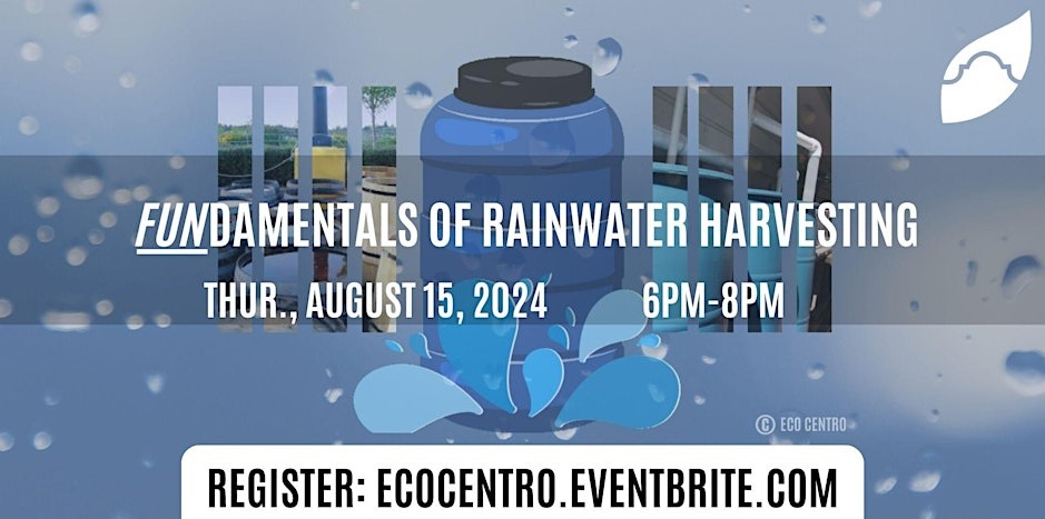 advertisement for FUNdamentals of Rainwater Harvesting