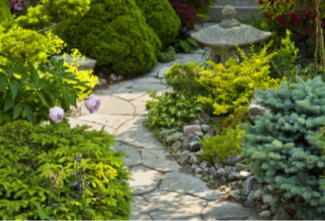 Pathway in a Japanese garden