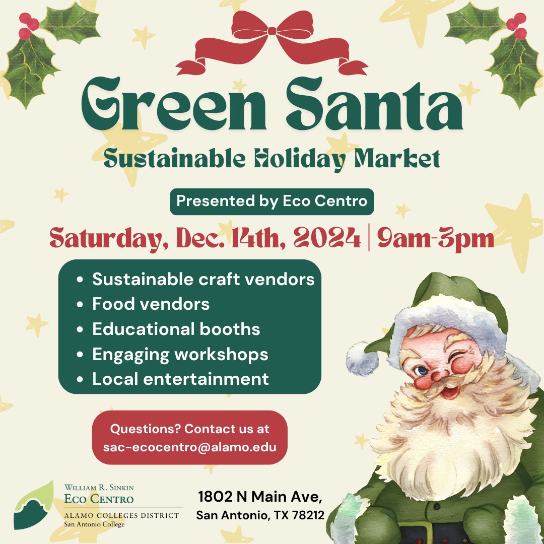 Display banner for Green Santa Sustainable Holiday Market December 14